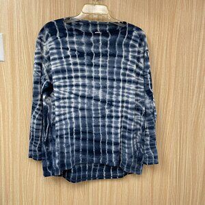 Lululemon Back In Action Long Sleeve Shirt Shibori Square Ocean Air Size Medium